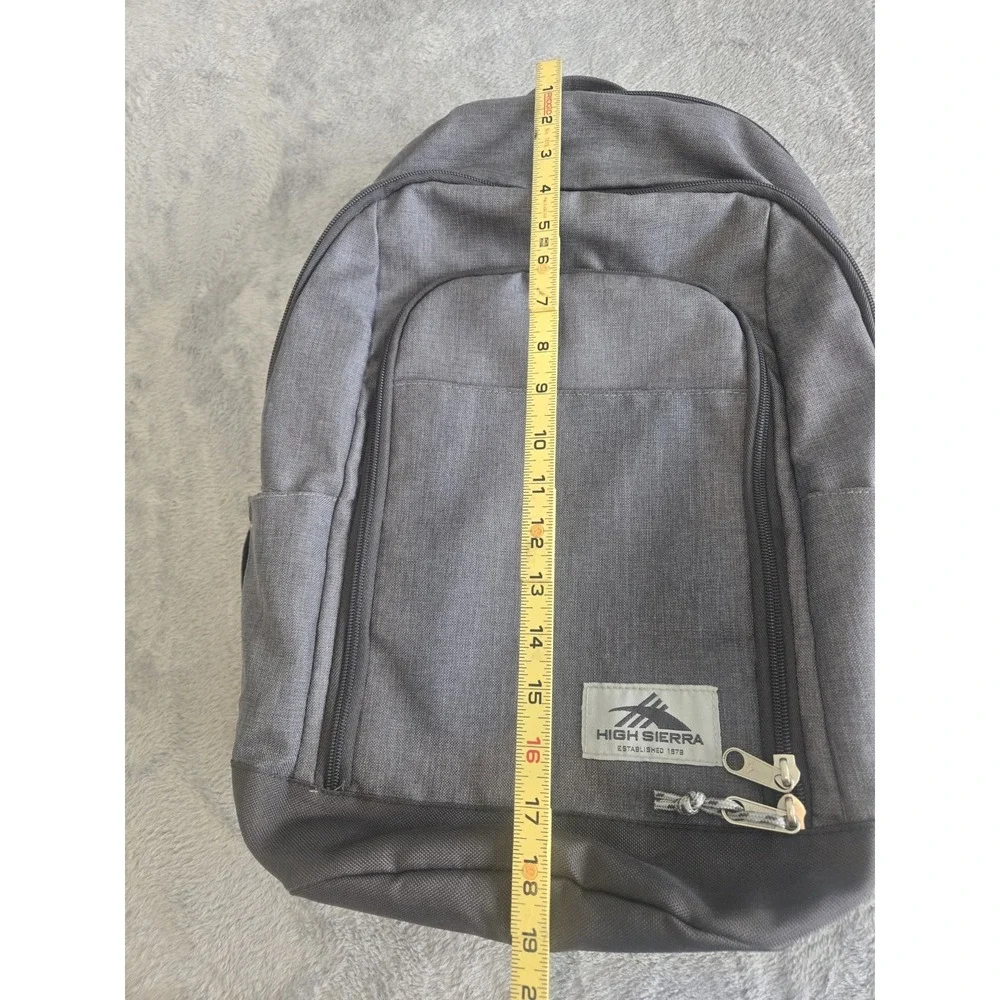 New Without Tags High Sierra Gray Backpack 3 Compartments 2 Side Water Holders